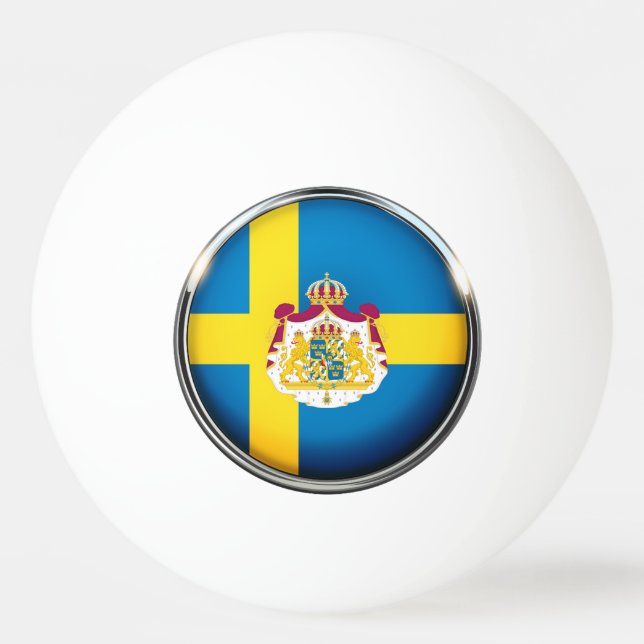 Pelota De Ping Pong Bandera sueca (Anverso)