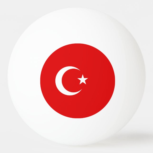 Pelota De Ping Pong Bandera turca (Anverso)