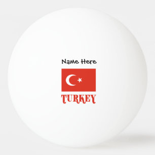 Pelota De Ping Pong Bandera turca y Turquía personalizados 