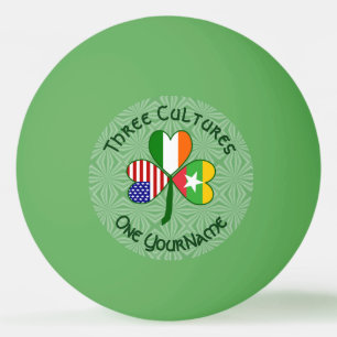 Pelota De Ping Pong Banderas de Myanmar birmano irlandés americano tré