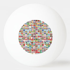 PELOTA DE PING PONG BANDERAS INTERNACIONALES