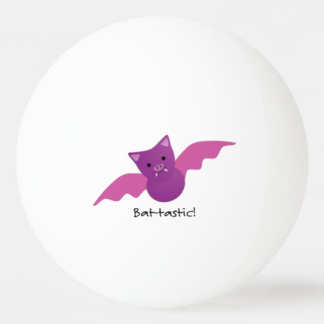 Pelota De Ping Pong Bate rosa Batástico (Anverso)