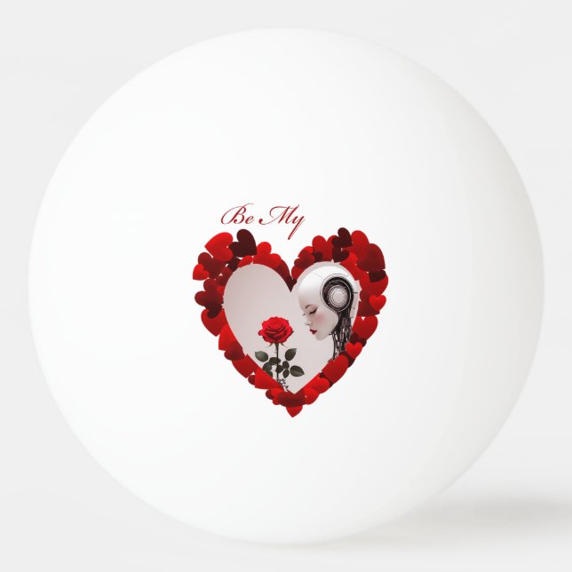Pelota De Ping Pong Be My Valentine ❤️ (Anverso)