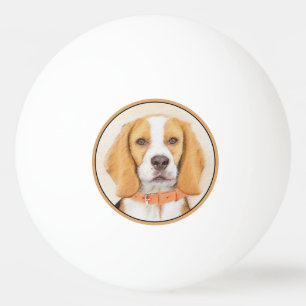 Pelota De Ping Pong Beagle Hound Dog Pintura original de animales