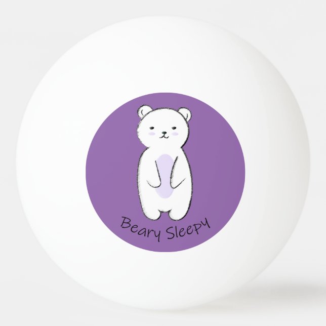 Pelota De Ping Pong Beary Sleepy Bear (Reverso)