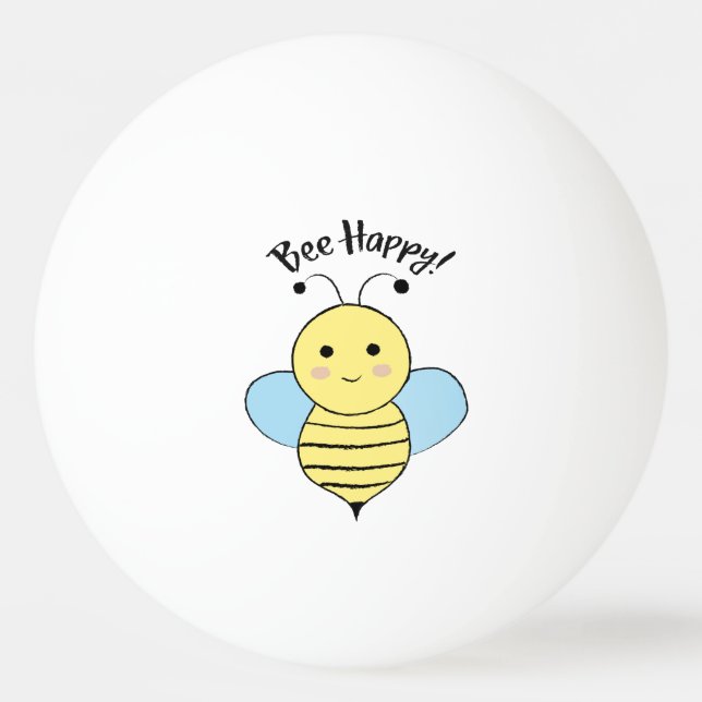 Pelota De Ping Pong Bee Happy (Anverso)