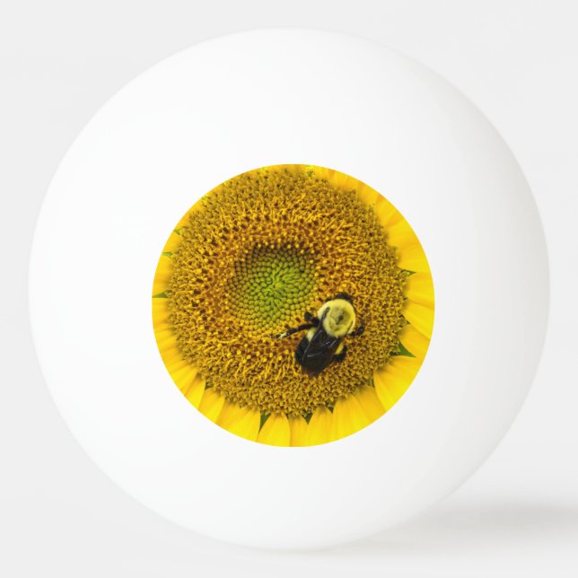 Pelota De Ping Pong Bee on Sunflower (Anverso)