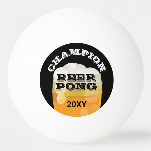 Pelota De Ping Pong Beer Pong Champion Dated (Anverso)