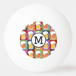 Pelota De Ping Pong BEER Pop Art personalizado monograma ping pong bol