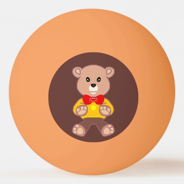 Pelota De Ping Pong Beisge Teddy Bear Brown (Anverso)