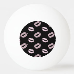 Pelota De Ping Pong Besos Rosados Plateados