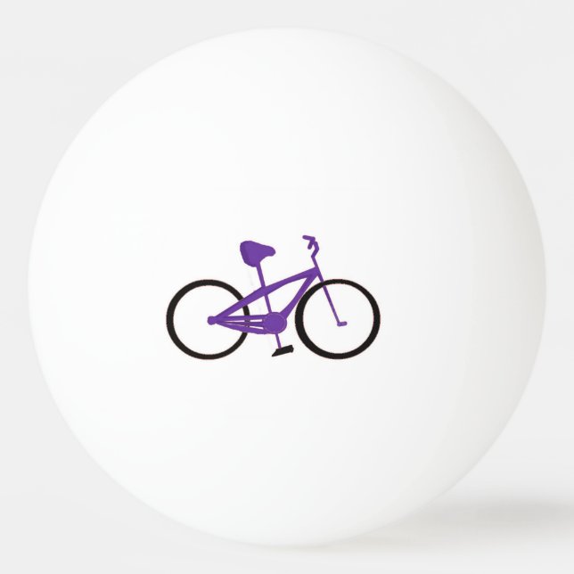 Pelota De Ping Pong Bicicleta Morada (Anverso)