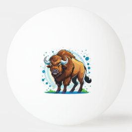 Pelota De Ping Pong bisonte de cuernos grandes