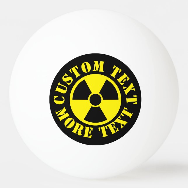Pelota De Ping Pong Black and yellow nuke warning symbol (Anverso)