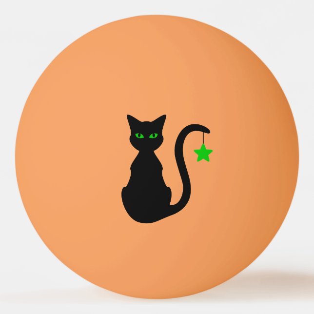 Pelota De Ping Pong Black Cat Ping Pong Ball (Anverso)