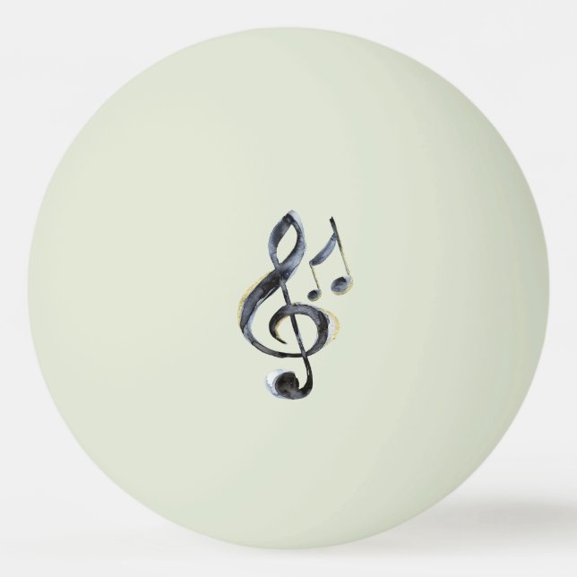 Pelota De Ping Pong Black Music Notes (Anverso)