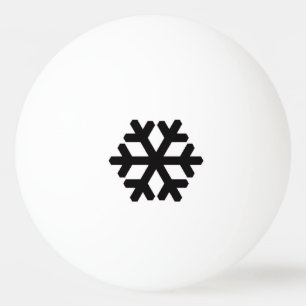 Pelota De Ping Pong Black Snowflake