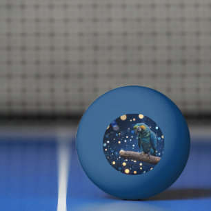 Pelota De Ping Pong Blue Majesty: La Macao Azul En La Bokeh Azul,