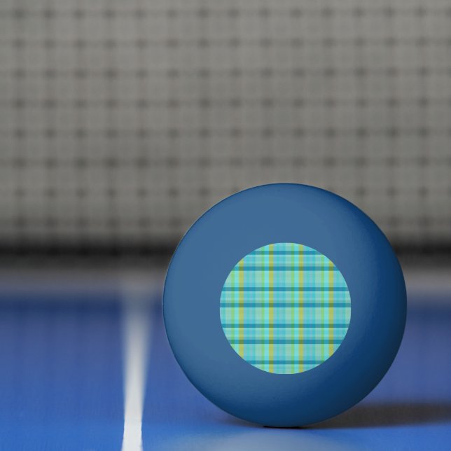 Pelota De Ping Pong Blue Plaid by Shirley Taylor (Neto)