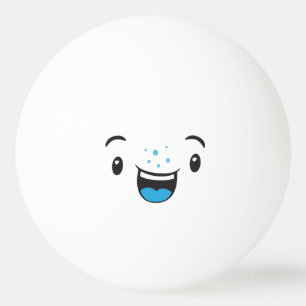 Pelota De Ping Pong Blue Smiting Kawaii Face Ping Pong Balls