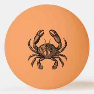 Pelota De Ping Pong Boceto de cangrejo vintage