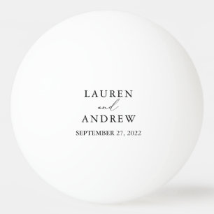 Pelota De Ping Pong Boda blanco y negro personalizado