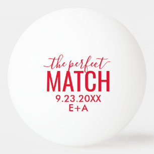 Pelota De Ping Pong Boda La Coincidencia Perfecta Roja