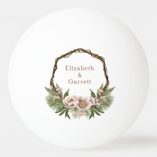 Pelota De Ping Pong Boho Floral Twig Wreath Boda