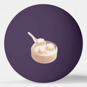 Pelota De Ping Pong Bollos al vapor de Bao con té