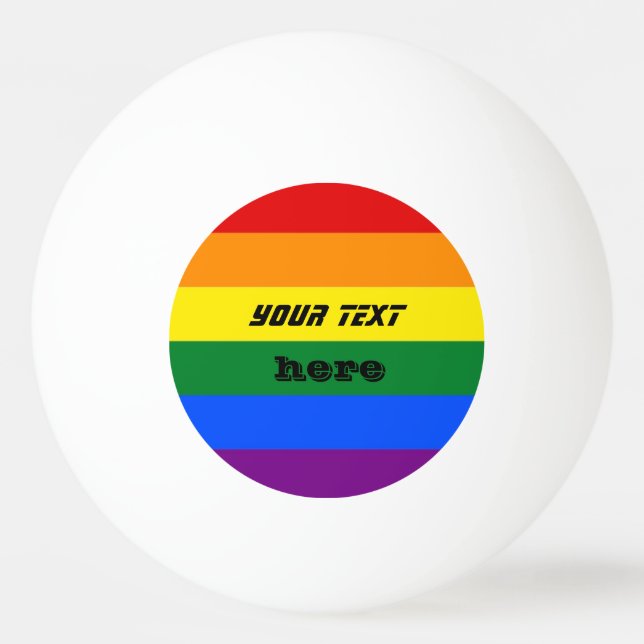 Pelota De Ping Pong Bonificación de ping pong de RAINBOW al PERSONALIZ (Anverso)