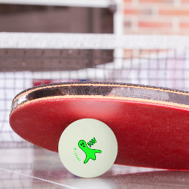 Pelota De Ping Pong Boo Ghost Custom Name Glow En La Cerveza De Colore
