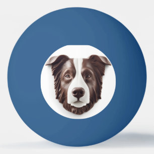 Pelota De Ping Pong Borde de Perro Collie 3D inspirado