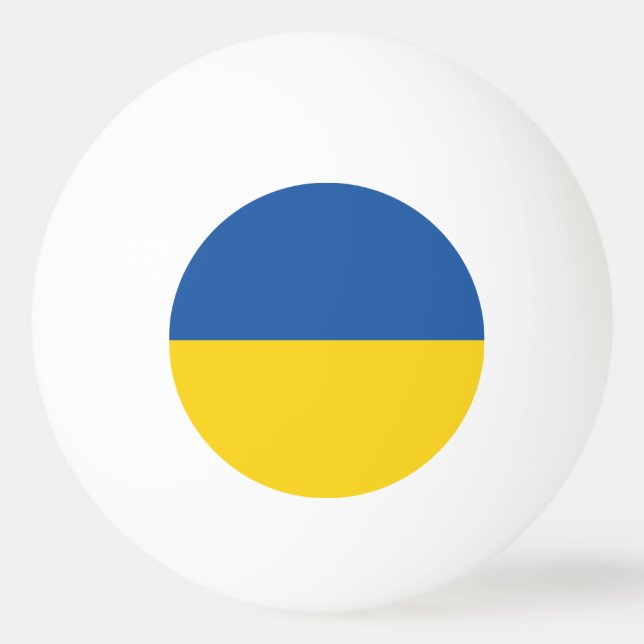 Pelota De Ping Pong Botón Bandera de Ucrania (Anverso)