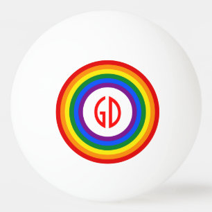 Pelota De Ping Pong BOTÓN DE LA BANDERA DE LLUVIA + su signo o monogra