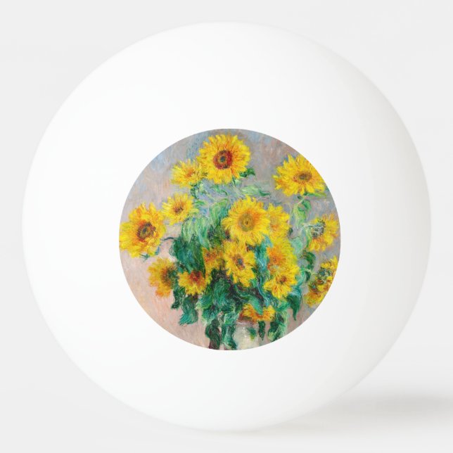 Pelota De Ping Pong Bouquet de los girasoles Claude Monet (Anverso)