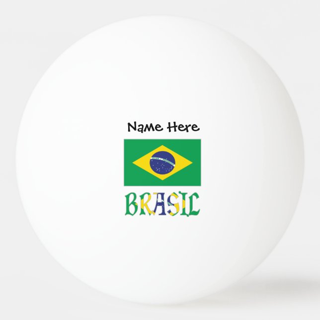 Pelota De Ping Pong Brasil Bandera Brasil personalizado (Anverso)