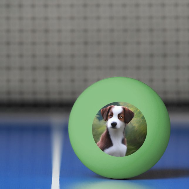 Pelota De Ping Pong Bruce El Collie Puppy Fronterizo, Ping Pong Ball (Neto)
