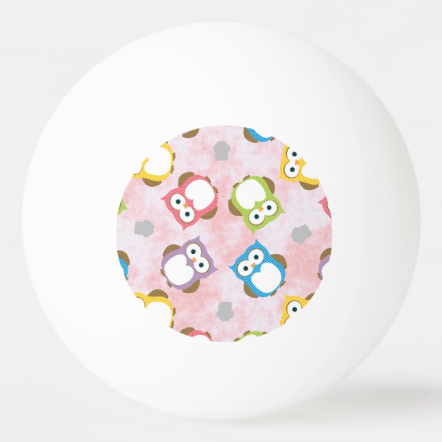 Pelota De Ping Pong Búho (Anverso)