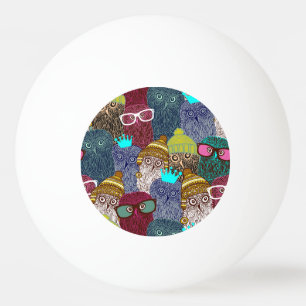 Pelota De Ping Pong Búho en la corona