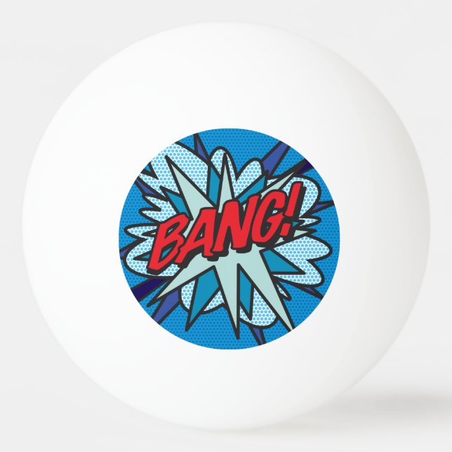 Pelota De Ping Pong Burg Fun Retro Libro Pop Art (Reverso)