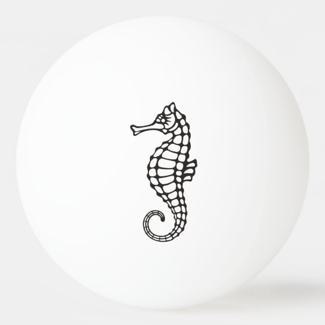 Pelota De Ping Pong Caballito de mar negro (Reverso)