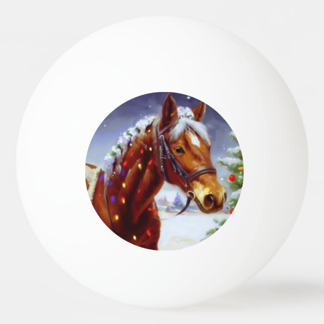 Pelota De Ping Pong Caballo de navidades (3) (Anverso)