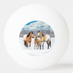 Pelota De Ping Pong Caballos Appaloosa De Cuello Rojo