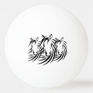Pelota De Ping Pong Caballos negros