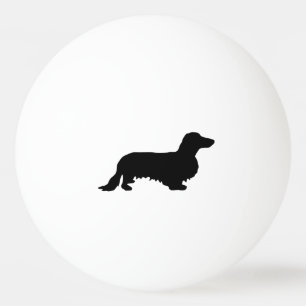 Pelota De Ping Pong Cabello largo de Dachshund - Silhouette 1