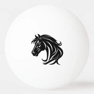 Pelota De Ping Pong Cabeza de caballo negro magnífico