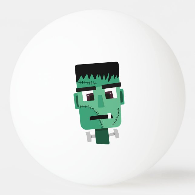 Pelota De Ping Pong Cabeza de Frankenstein Monster (Anverso)