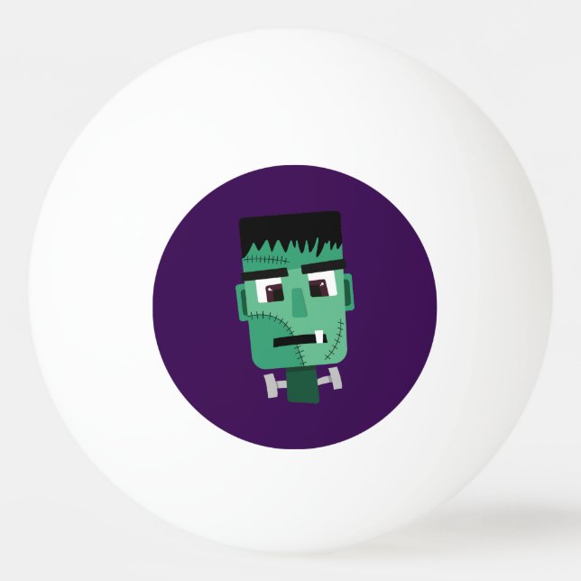 Pelota De Ping Pong Cabeza de Frankenstein Monster (Anverso)