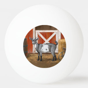 Pelota De Ping Pong Cabra manchada de gris suave