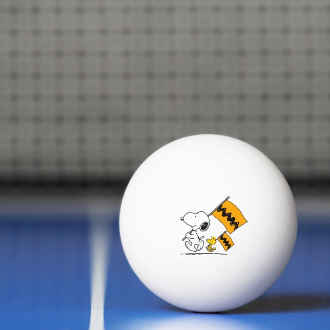 Pelota De Ping Pong Cacahuetes | Banderas Snoopy & Woodstock (Neto)